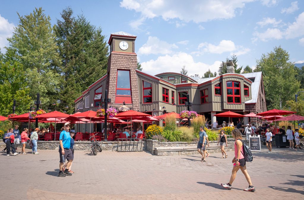 The Brewhouse in Whistler in the summer sun.