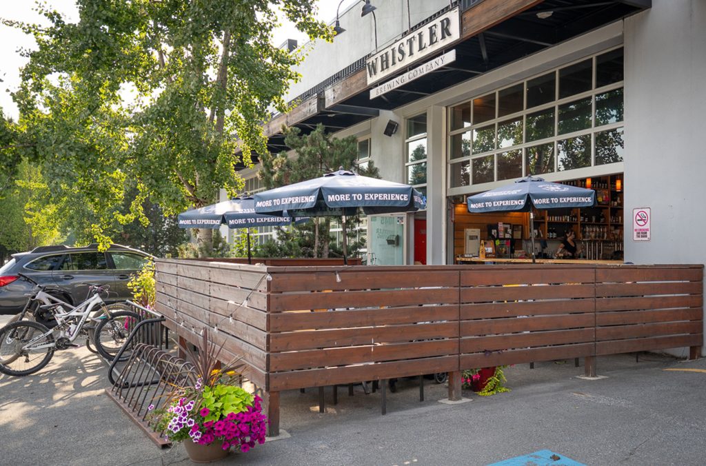 The front patio of Whistler Brewing in Function Junction.