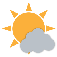 A mix of sun and cloud.