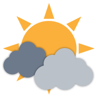 Cloudy with sunny periods.