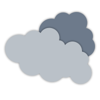 Mainly cloudy.