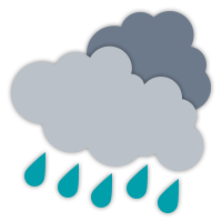 Rain, heavy at times.