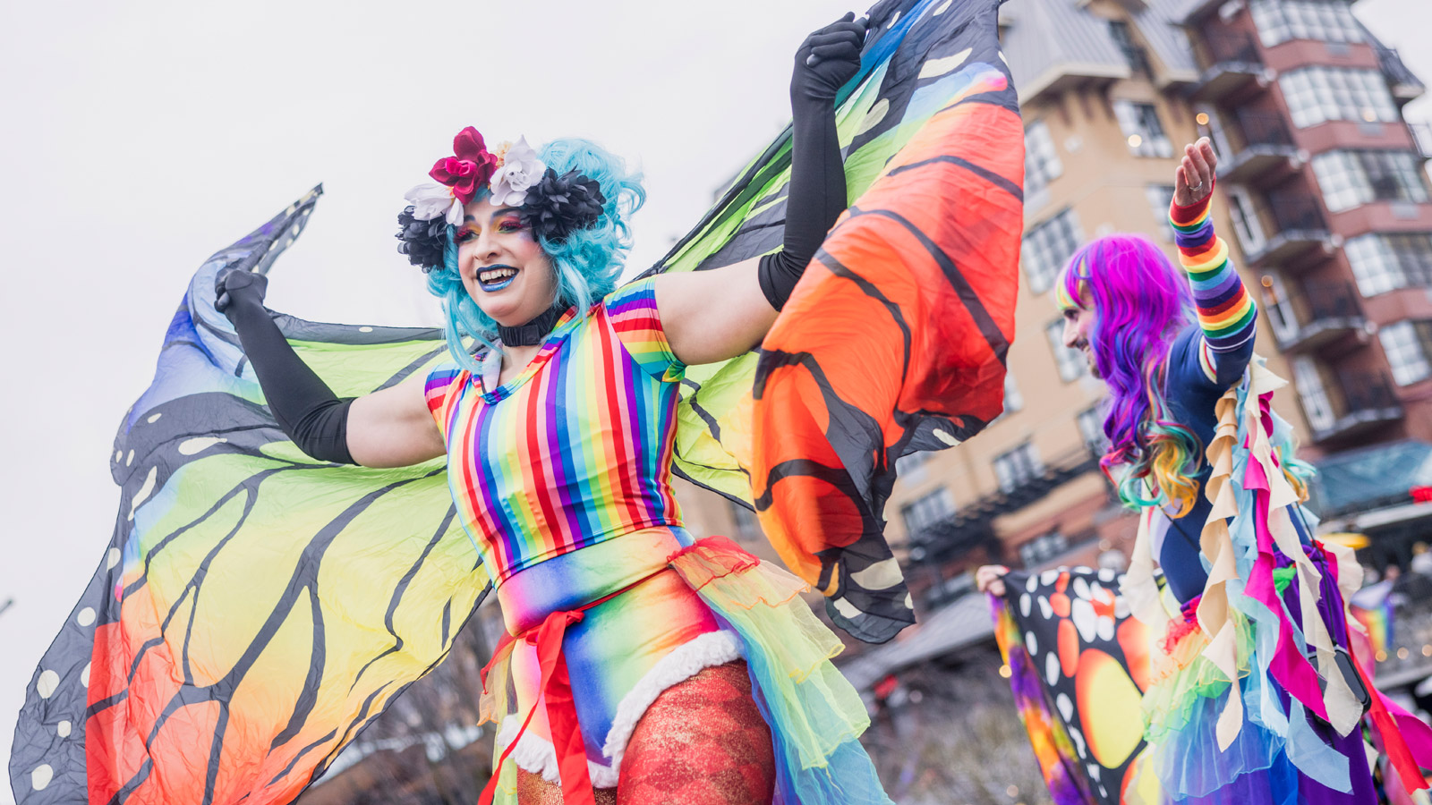 Guests celebrating during Whistler Pride Festival.