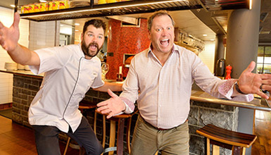 Jay and James, co-owners of Caramba and Quattro, in Caramba