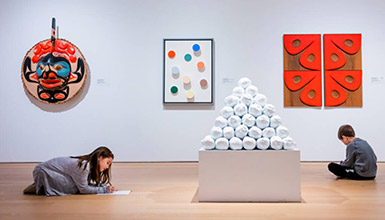 Children being inspired by art at Audain Art Museum in Whistler