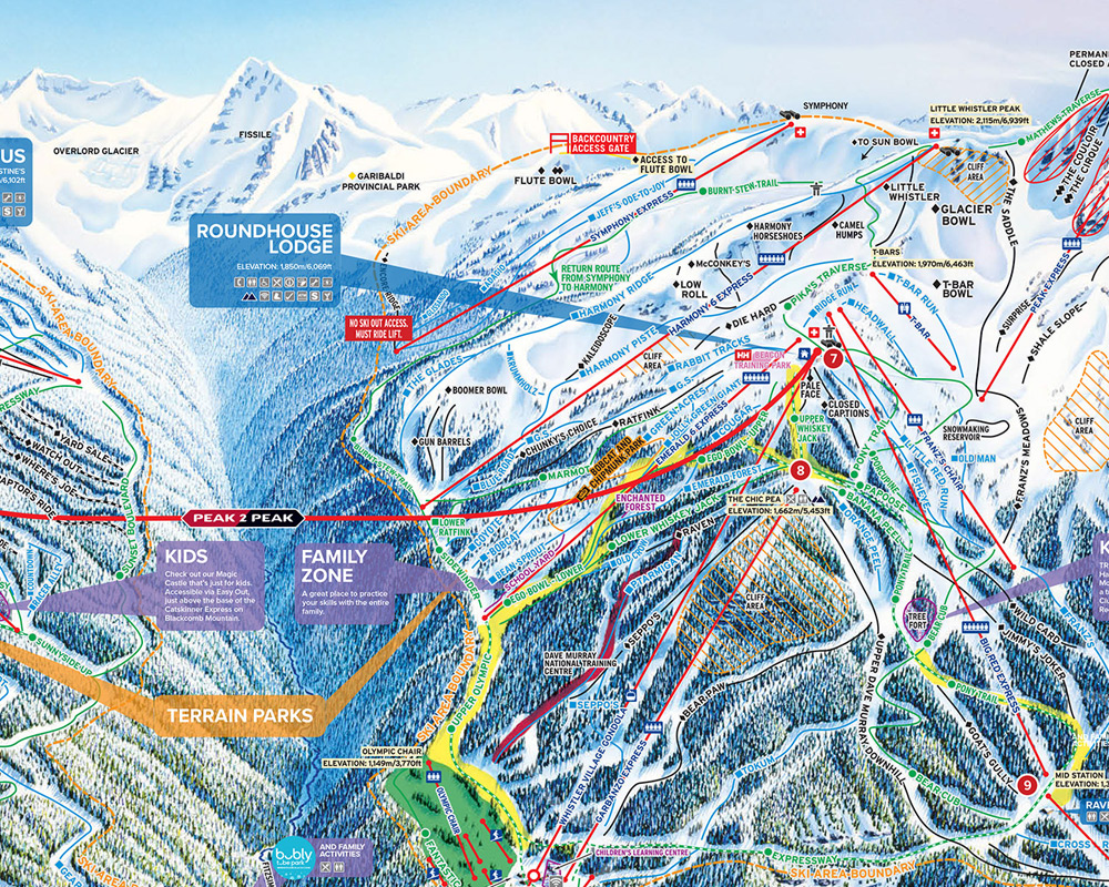 Whistler Blackcomb trail map
