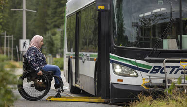 Accessible public transit in Whistler