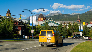 Taxi cabs in Whistler Village