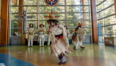 Indigenous dance performance in Whistler