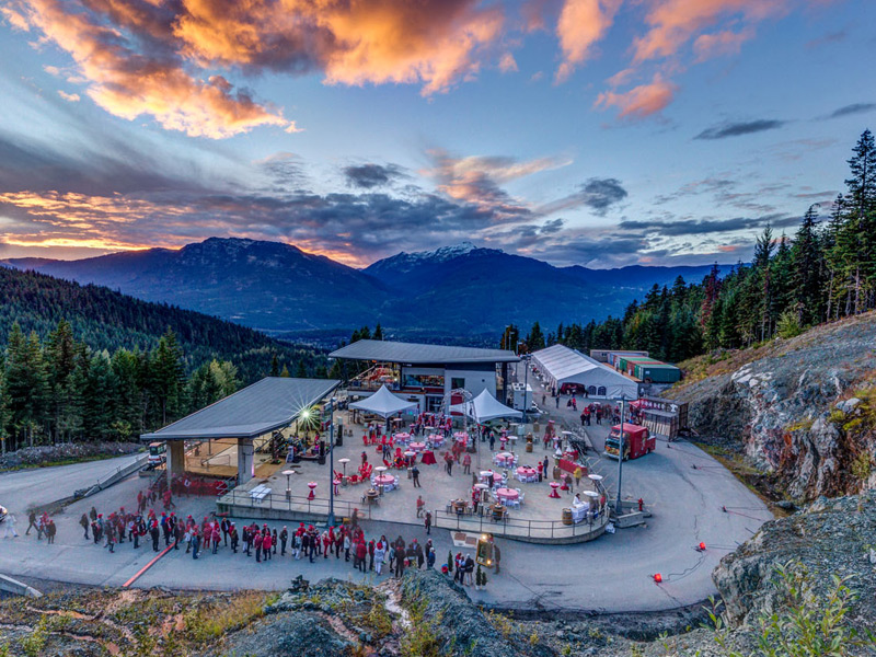 Visitors exploring the Olympic bobsleigh, skeleton and luge track at the Whistler Sliding Centre.