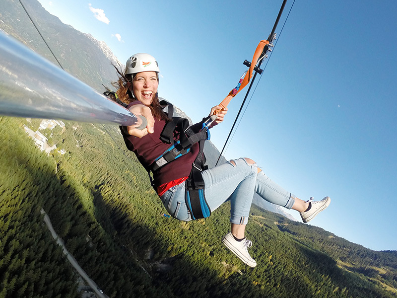 Ziplining in Whistler
