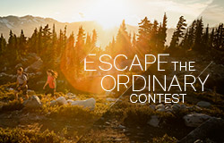 Enter the Escape the Ordinary Contest for your chance to win a summer vacation for two to Whistler.