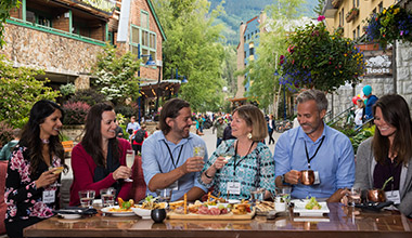 Group dining in Whistler