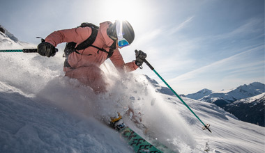 Person skiing in Whistler