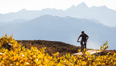Pedalling the high alpine in Whistler.