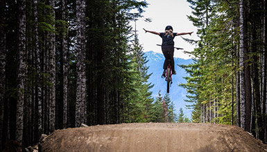 Local rider in the Whistler Mountain Bike Park