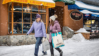 Shopping for gifts in Whistler