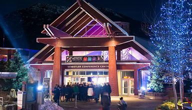 People waiting in line at the Whistler Film Festival