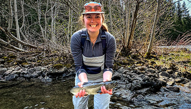 A local fishing in Whistler