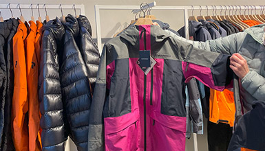 Shopping for sustainable outdoor gear at Peak Performance in Whistler Village