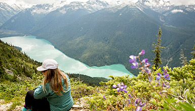 Hiking High Note trail in Whistler