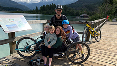 Family doing Whistler with a wheelchair