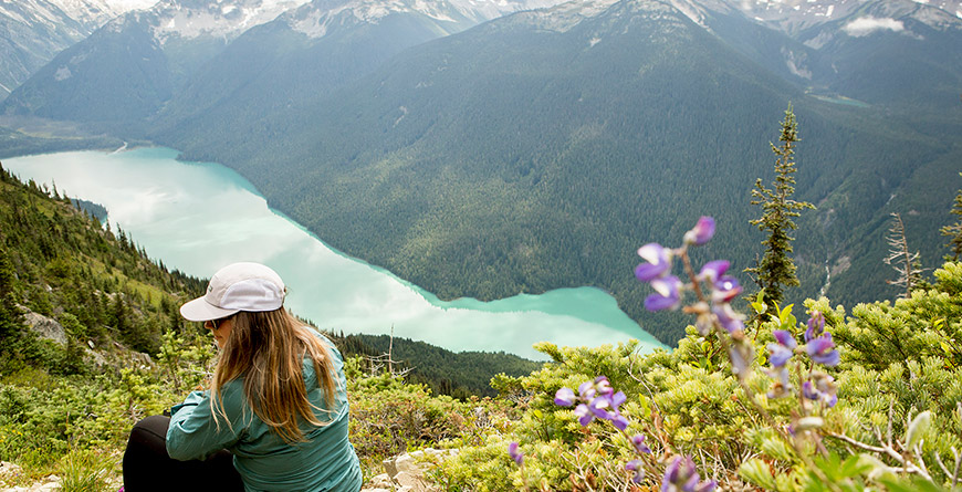 Alpine hiking trails are easy to access from Whistler Village