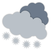 Mainly cloudy with flurries easing late day. 