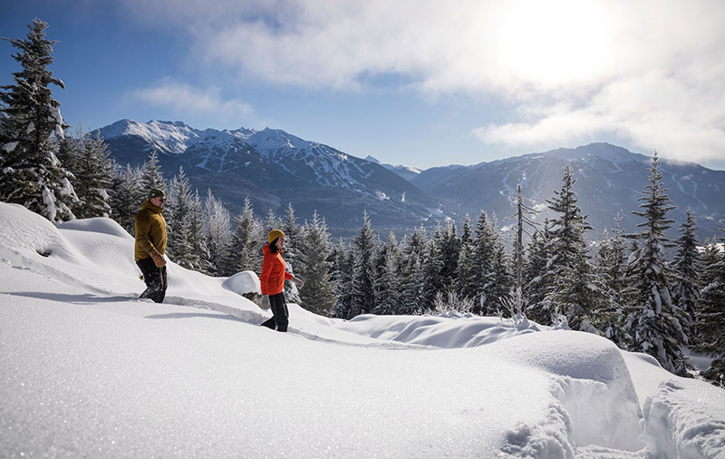 Visitors travelling responsibly in Whistler