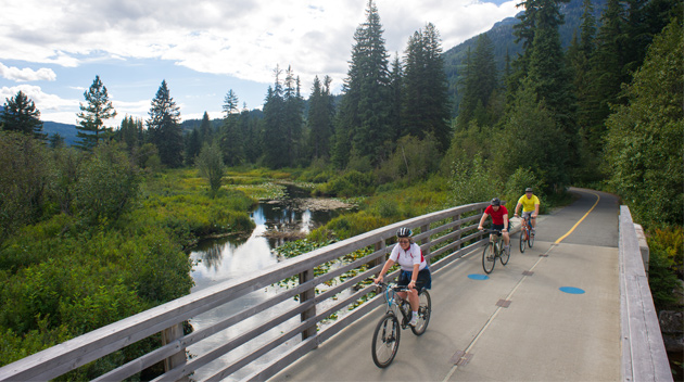 Bike Riding Valley Trail Whistler